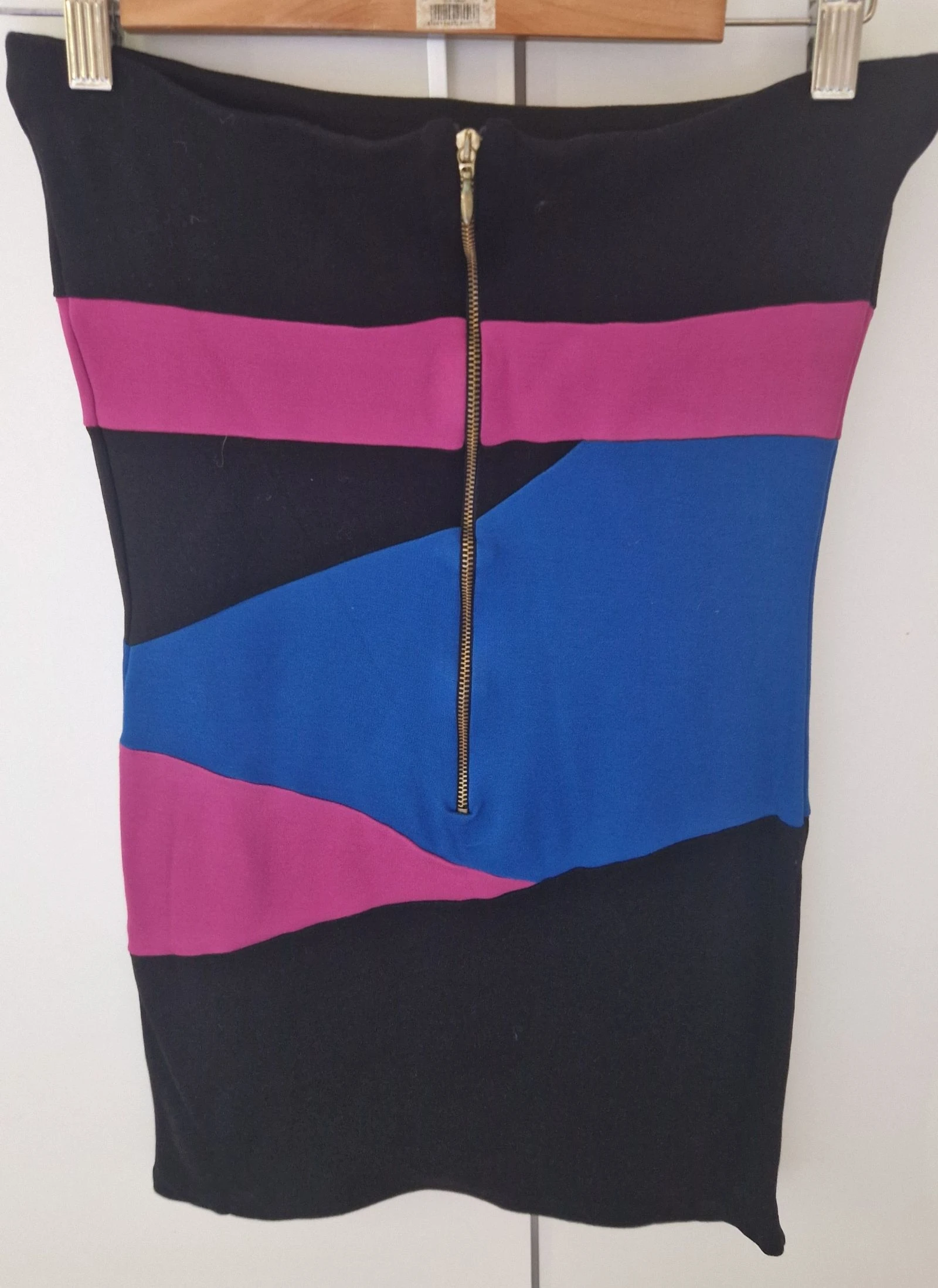 Vestido palabra de honor tricolor Blanco talla L – photo 4